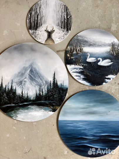 Картина маслом на холсте пейзаж горы