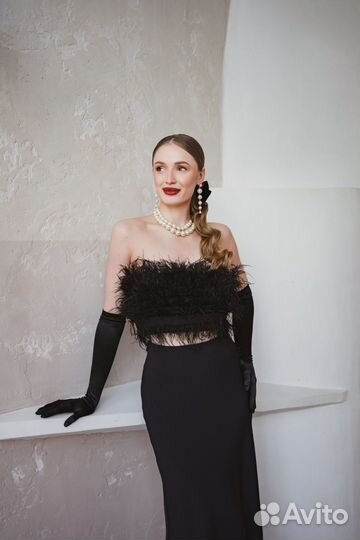 Перчатки, серьги, бант аренда