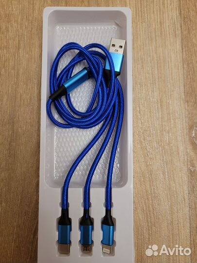 Usb кабель 3 в 1 новый