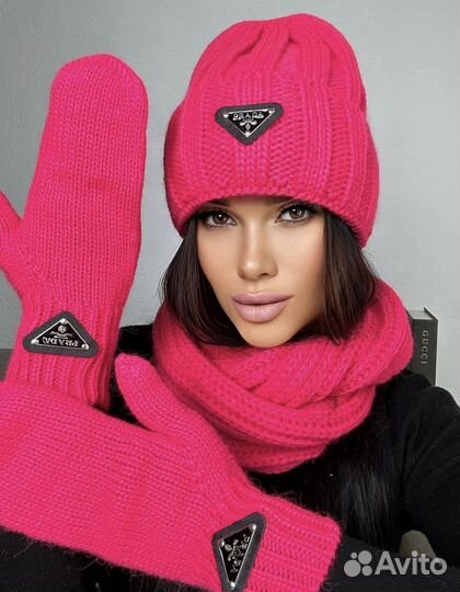 Комплект шапка, шарф