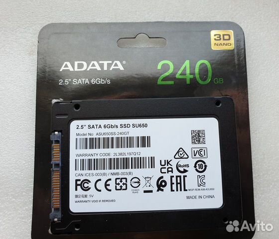 SSD диск 240GB Windows 10 pro