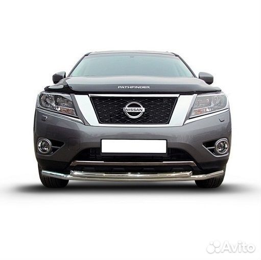 Защита переднего бампера Nissan pathfinder (2014)