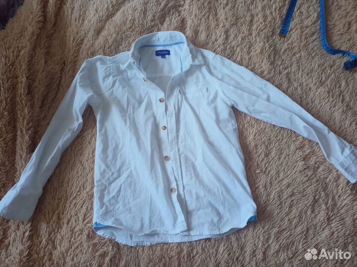Жилетка школьная 122 и школьная рубашка р128