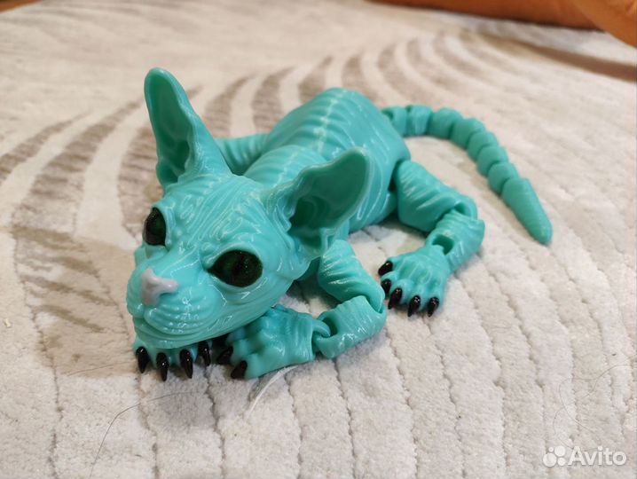 Игрушка кот сфинкс на 3Д принтере гель лак