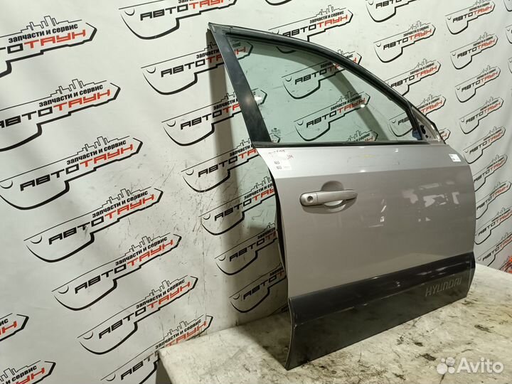 Дверь hyundai tucson JM передняя правая серый, YK TE033