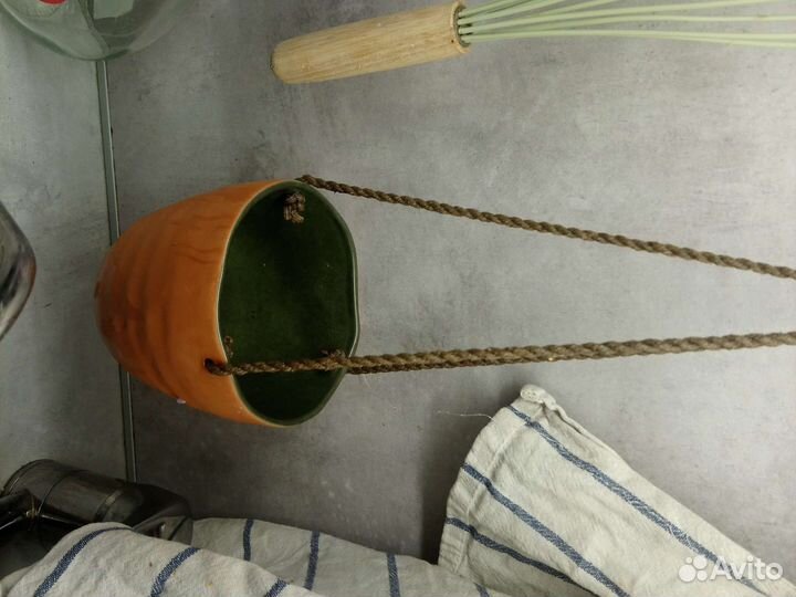 Керамическое кашпо икеа подвесное