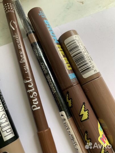 Новые карандаши для бровей,тушь для бровей 6 шт