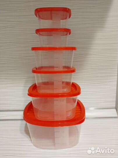 Контейнеры для еды,набор 6 шт