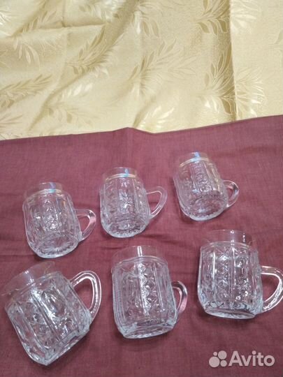 Кружки хрустальные 6 шт СССР