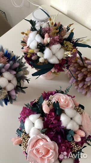 Букеты из сухоцветов/корпоративные букеты