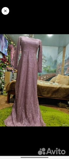 Платье со съёмной юбкой накидкой в пол