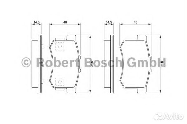 0986461006 Колодки тормозные дисковые зад