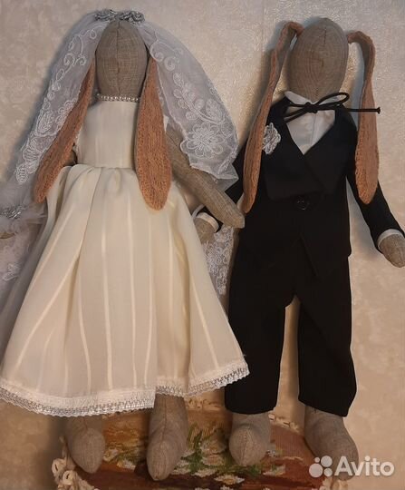 Свадебные зайцы ручной работы