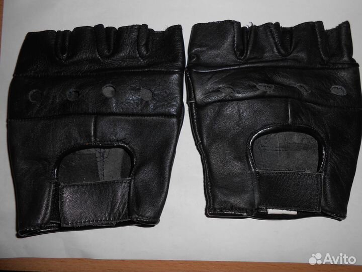 Перчатки короткие,кожаные