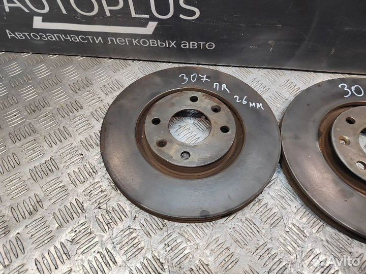 Тормозной диск передний Peugeot 307 хэтчбек 1.6