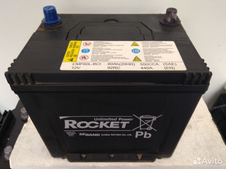 60 Ач Аккумулятор бу Rocket cmf60l-BCI