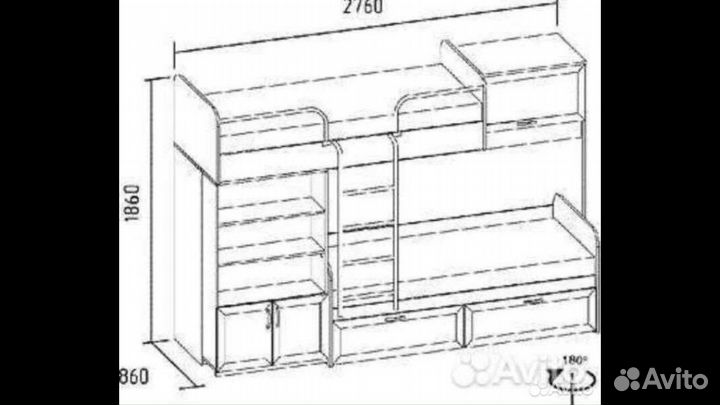 Двухъярусная кровать бу