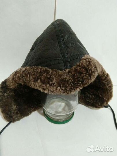 Шапка, натуральная кожа, мех