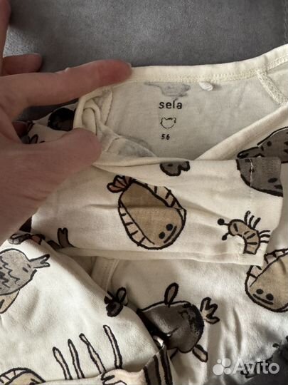 Комплект боди, штанишки и шапочка 56