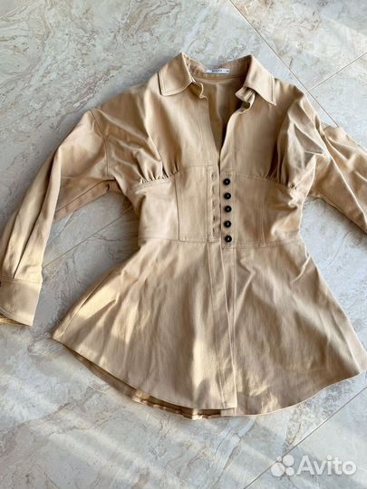 Джинсовая рубашка 44