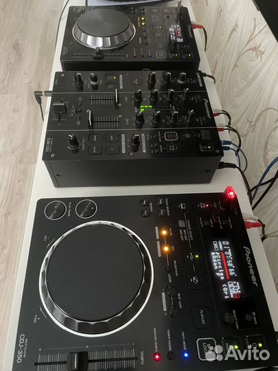 Комплект pioneer cdj 350 и пульт pioneer djm 350