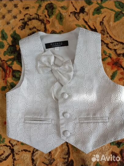 Брюки, рубашка, жилет, бабочка 18мес