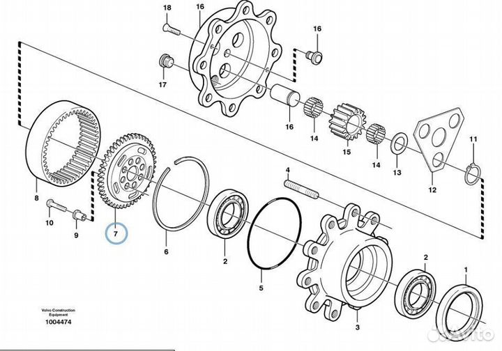 S06/41395 Шестерня солнечная зубчатая планетарная