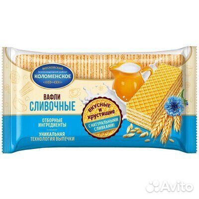 Вафли Коломенские Сливочные 220г Коломенское
