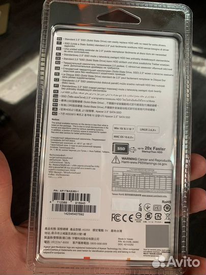 Новый SSD накопитель Apacer AS350 1TB SATA 2.5