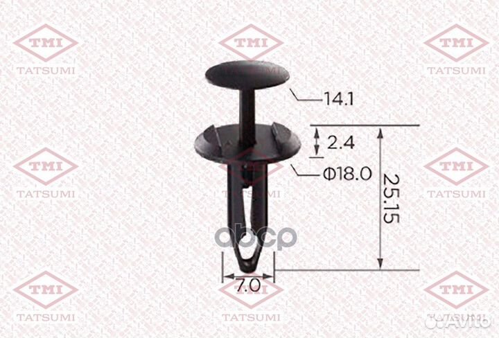 Клипса крепежная TJB1398 tatsumi