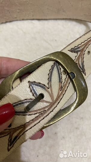 Пояс кожаный с рисунком