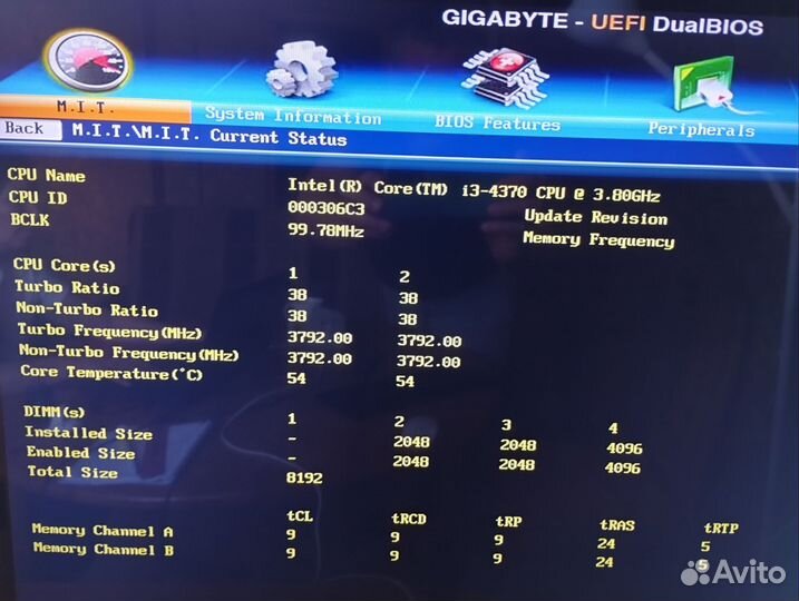 Процессор intel core i3-4370