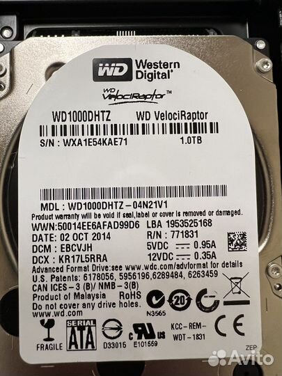 Жесткий диск WD 1tb wd1000dhtz