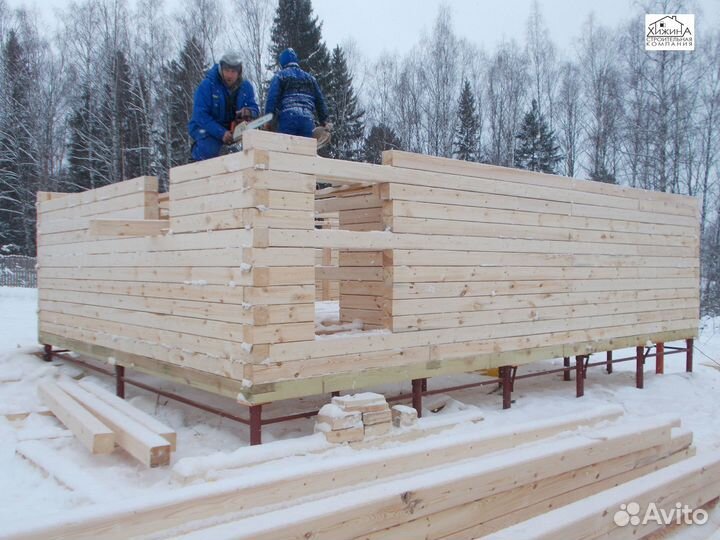 Дома срубы 6х8м из бруса строительство отделка