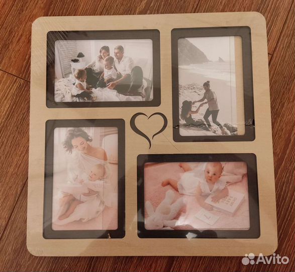 Фоторамка коллаж 33х33 см на 4 фото (2 варианта)