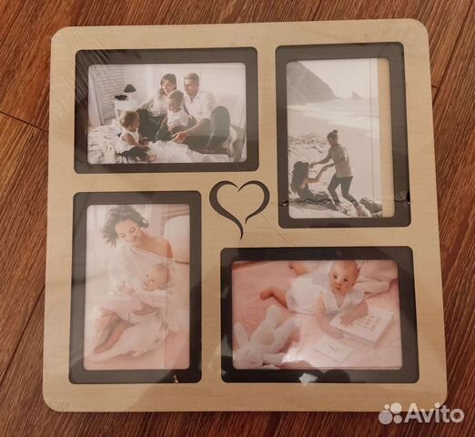 Фоторамка коллаж 33х33 см на 4 фото (2 варианта)