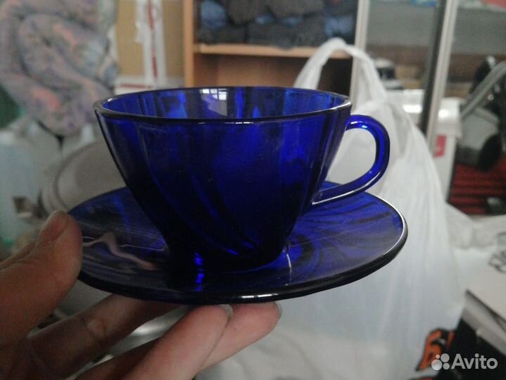 Чашка с блюдцем новая