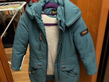 Куртка зимнияя детская в нутри мех