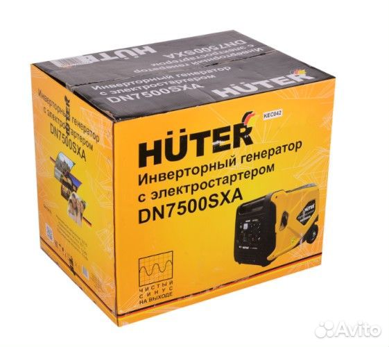 Генератор бензиновый huter DN 7500 SXA инверторный 64/10/10
