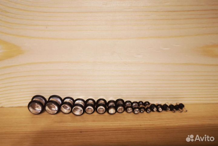 Плаги акрил с 1 мм до 10 мм