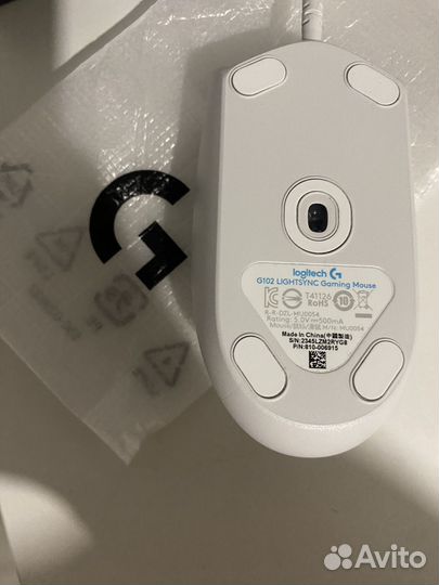 Мышка logitech g102 белая