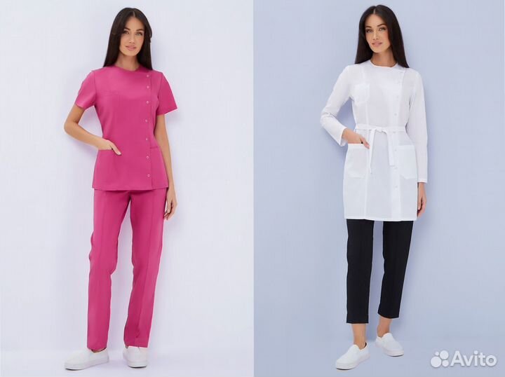 Медицинская одежда, халаты, костюмы, обувь