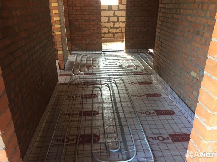 Монтаж отопления теплый пол сантехника