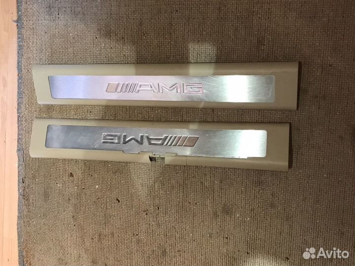 Накладки порогов Мерседес мл 164 Амг