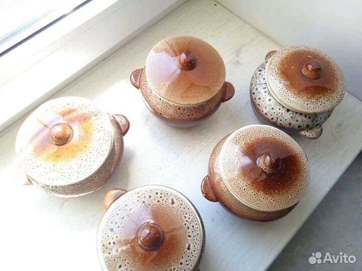 Посуда гжель и керамика, горшки д/духовки, супница