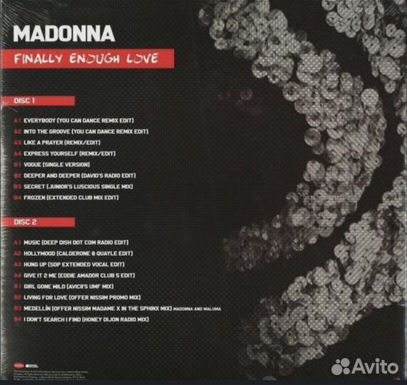 Madonna - Finally Enough Love (Red 2LP)