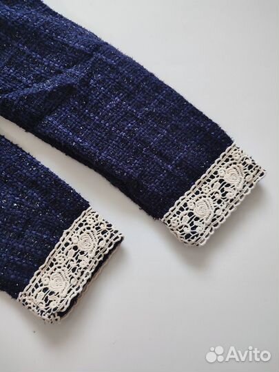 Вечернее платье с люрексом и кружевом 48-50