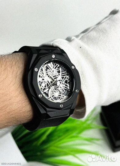 Наручные часы Hublot WHB3 чёрные (Арт.45885)