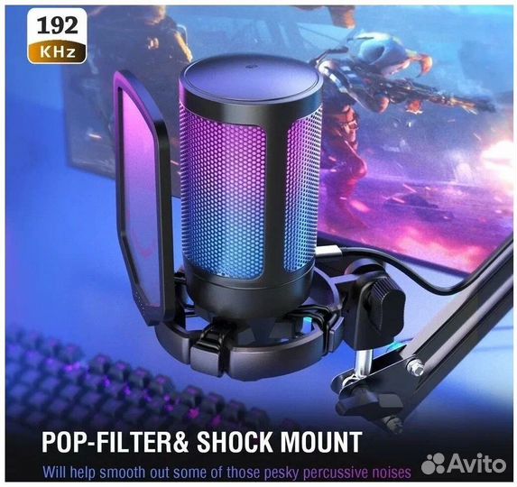 Конденсаторный USB микрофон Fifine Ampligame A6V