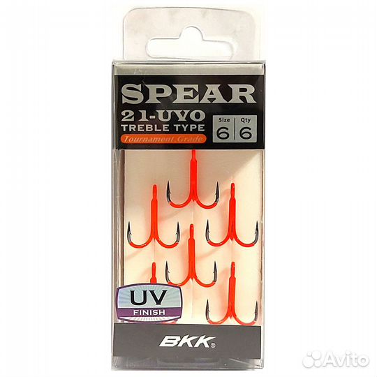 Тройной крючок BKK Spear 21-UVO (A-ET-6138)